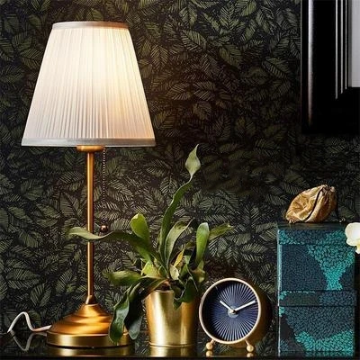 Korean pleated rope table lamp Nordic simple designer bedroom decoration bedside lamp