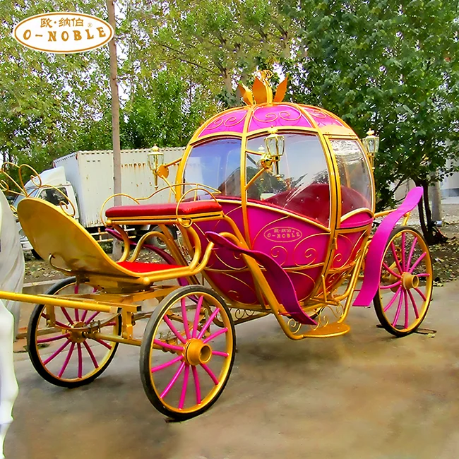 
Romantic dream horse carriage for the wedding Graceful princess pumpkin horse carriage for sale 
