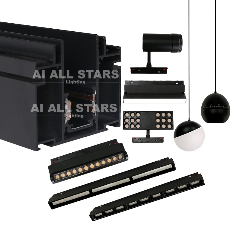 Russia Stretch Ceiling Decorative Linear Lighting Magnetic Light Track Ceilings Profile Aluminum LED Profile For Stretch Ceiling