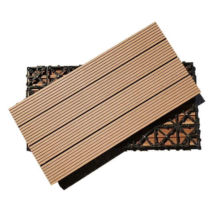 Tercel Anti-UV Non-slip DIY Interlocking Composite Decking Tiles 30 cm*60 cm Cheap Price Deck Tiles