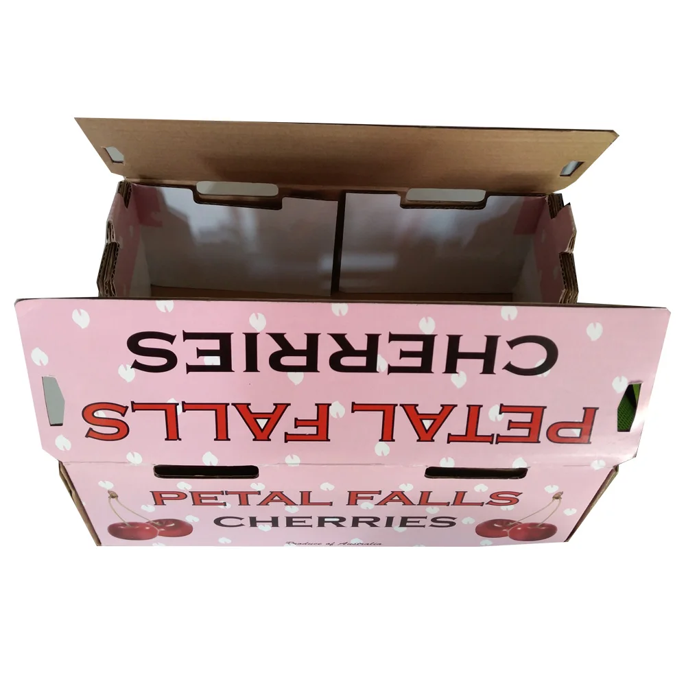 Corrugated carton paper box customized printing kitchen packing cherry fruit