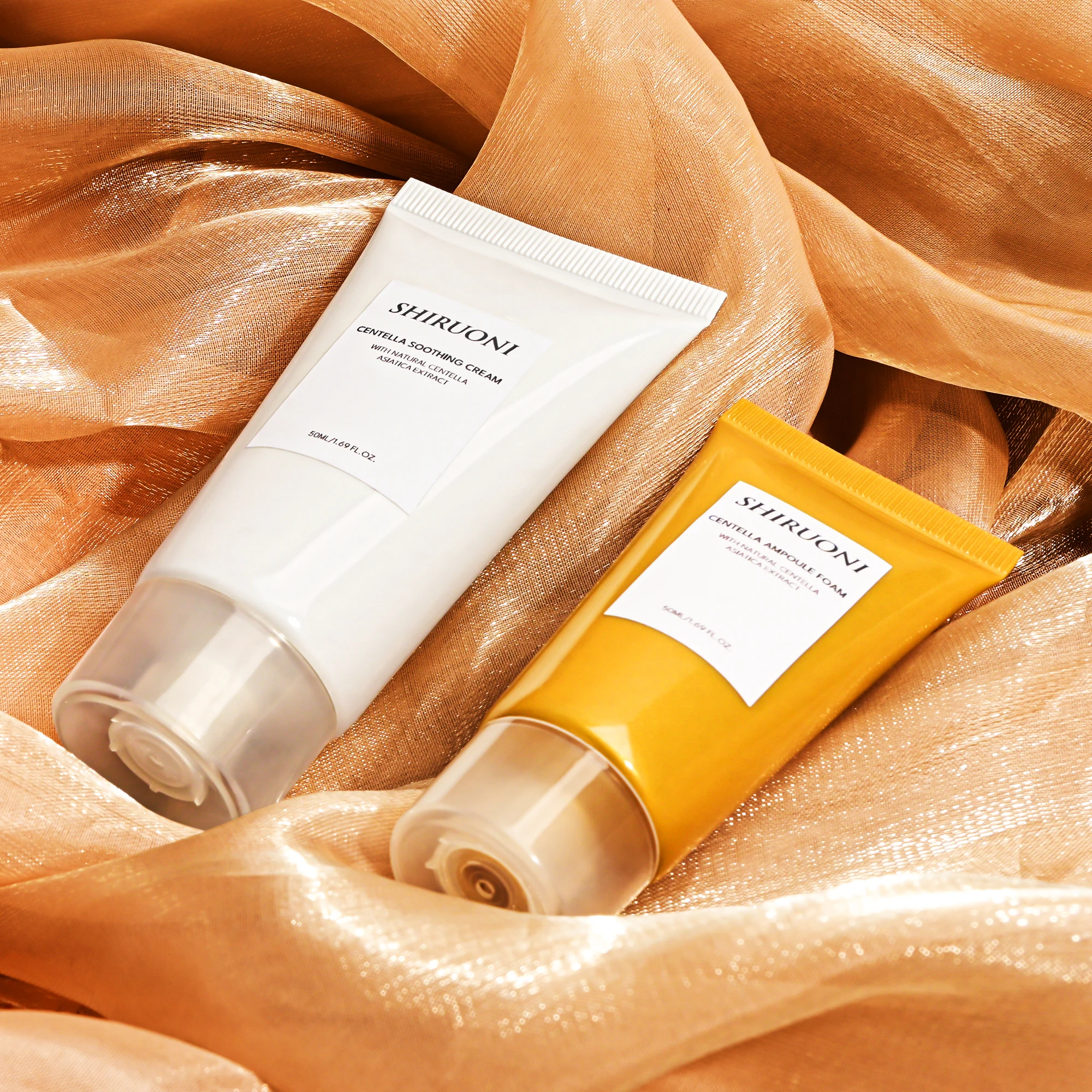 Private Label Korean Centalla Skin Care Product Moisturizing Repair Herbal Caramel Centella Asiatica Skin Care Set
