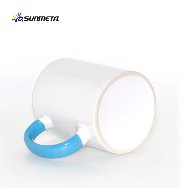  Sunmeta color mug 11oz handle solid inside mugs for