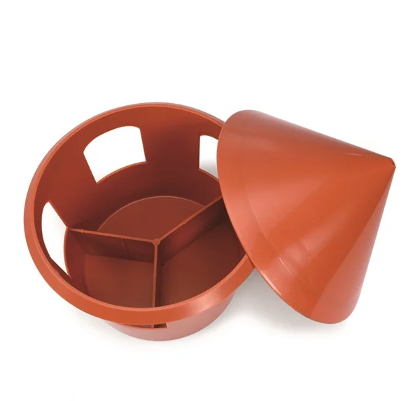 279-Y  Pet Supply Accessories Multi Function Using 3 Compartment Pigeon Food Feeder Water Pot Drinker For Sale