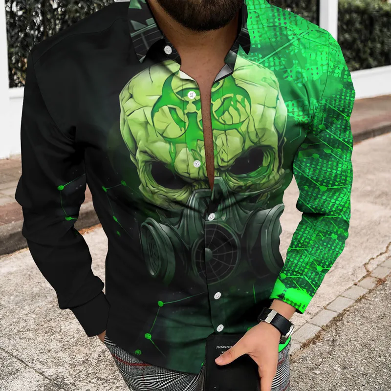 New Design Wholesale Shirts Support Dropshipping Shirt Printed Image Casual Long Sleeve Sublimation Shirts Men