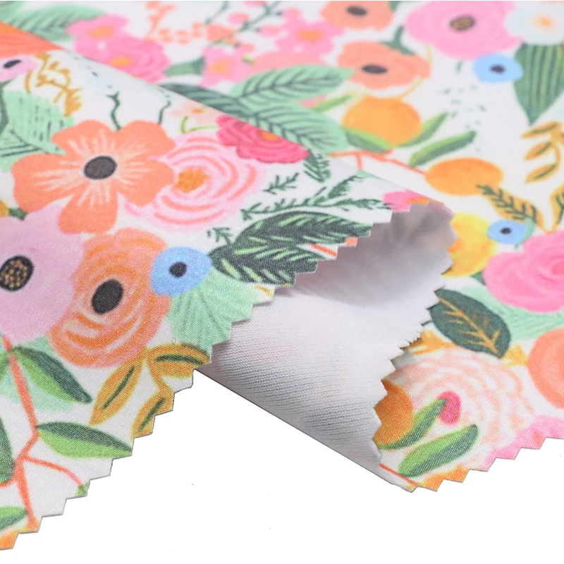 Customizable printed water-repellent digital printing polyester four sided elastic fabric for swimsuit