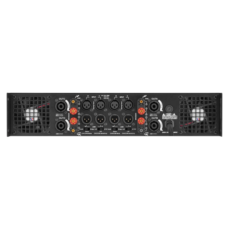 2U усилитель мощности аудио 8/4 Ом 300w/400w/600w набор динамиков с усилителем для dj