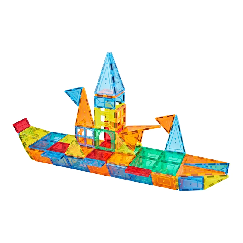 120 pieces of magnetic ceramic tile building block toy school pupils puzzle magnetic toy set