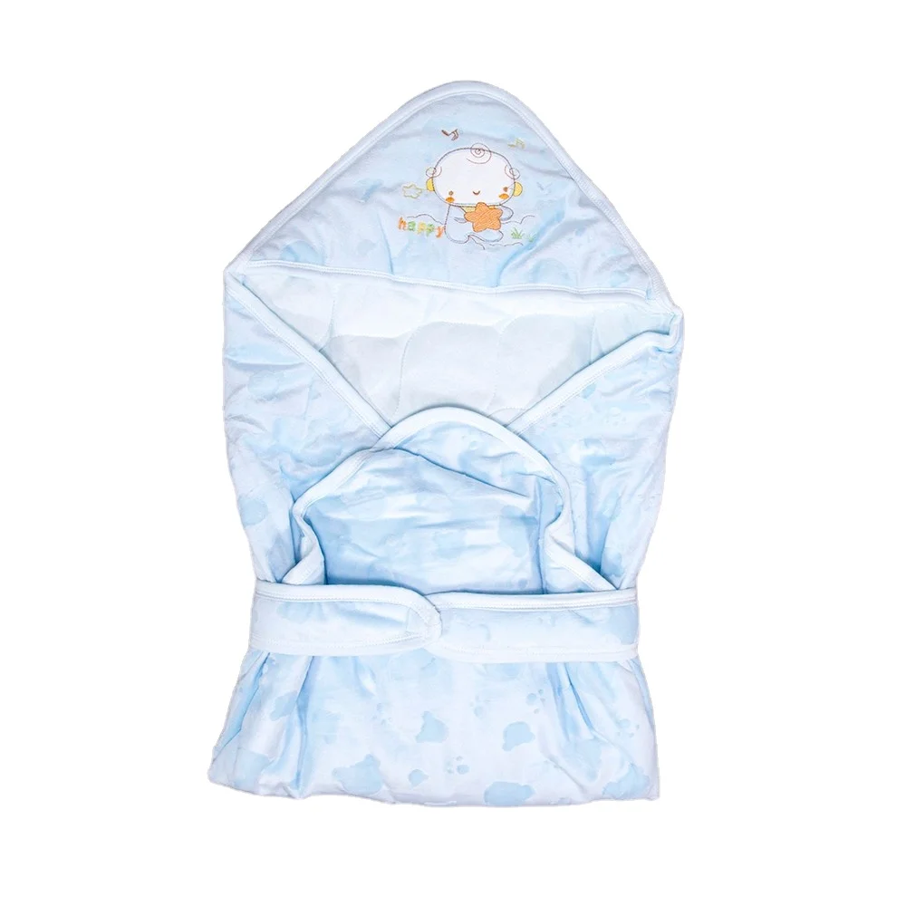 Soft Knitted Fleece Hood Newborn Baby Wrap Swaddle Blanket Baby Hooded Blanket