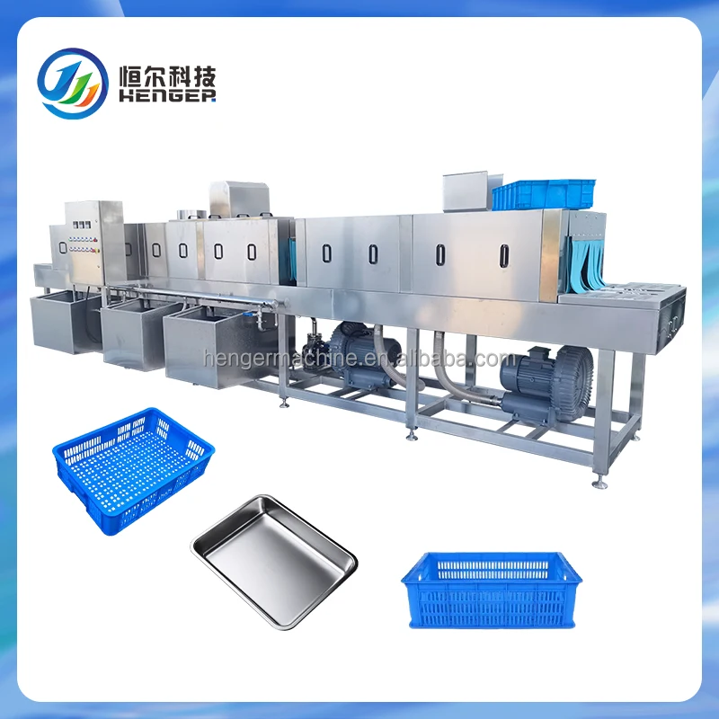 Crate Wash Drying Fruit and Vegetable Machine Tray Pan Cleaner Workshop Basket Washer for Pallet
