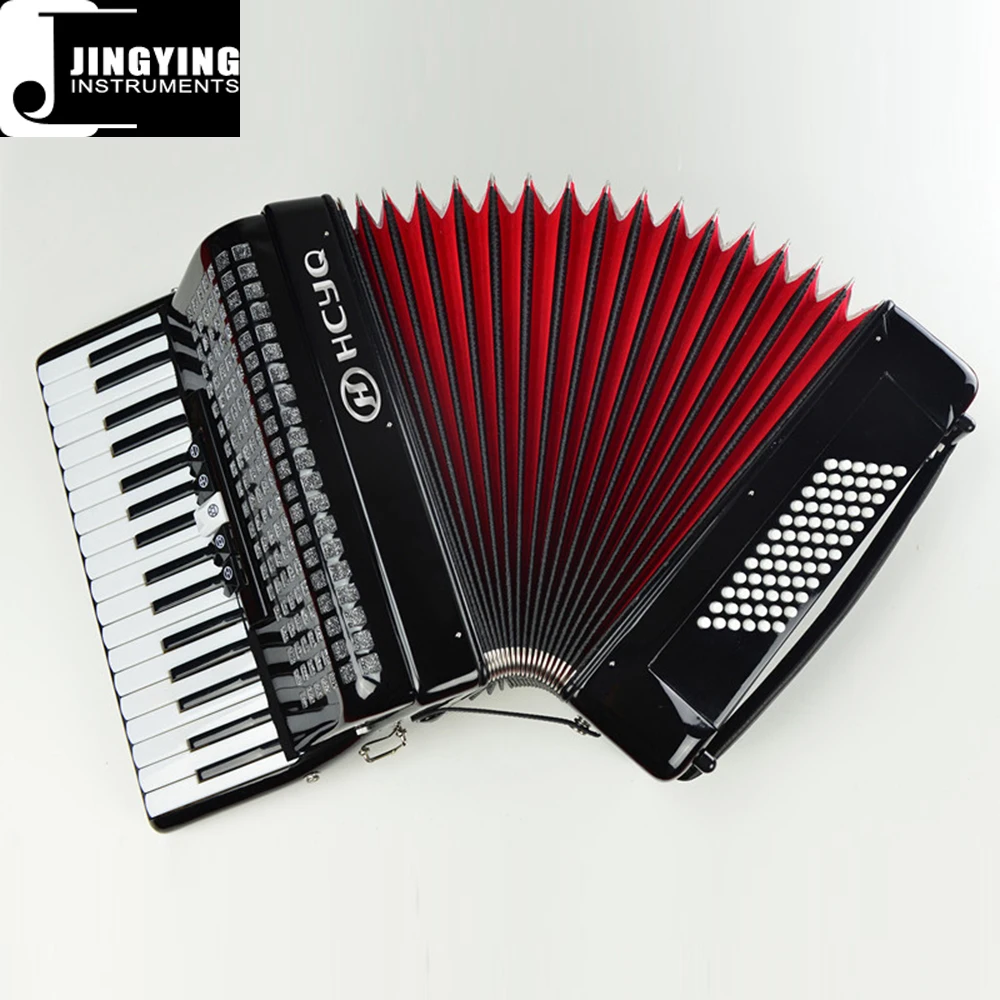 2024 Jingying Music Accordion,Keyboard Style Korean Pine Material 34 Key 72-bass 5 Switches Professional Performance Accordion