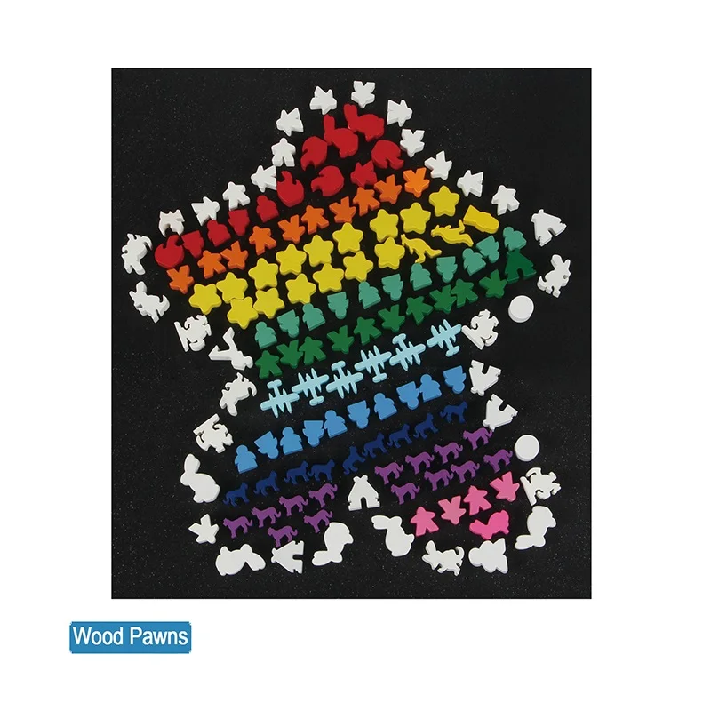 China suppliers colourful wooden meeples for board game card game