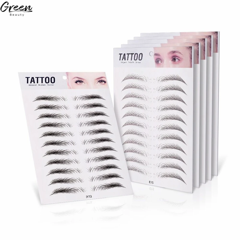 
Temporary false eyebrow tattoo custom logo hand made false eco-friendly wholesale eyebrow tattoo sticker 