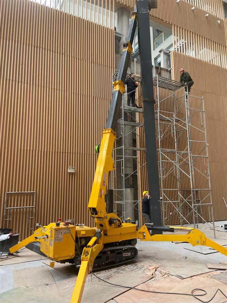 Powerful load-bearing elevator electric mobile lift spider crane 3 ton 5 ton forklict  lifting crane