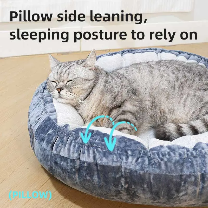 Factory pop-up direct sales high quality corduroy cooling fabric 3D PP cotton dual-purpose cool cat bed