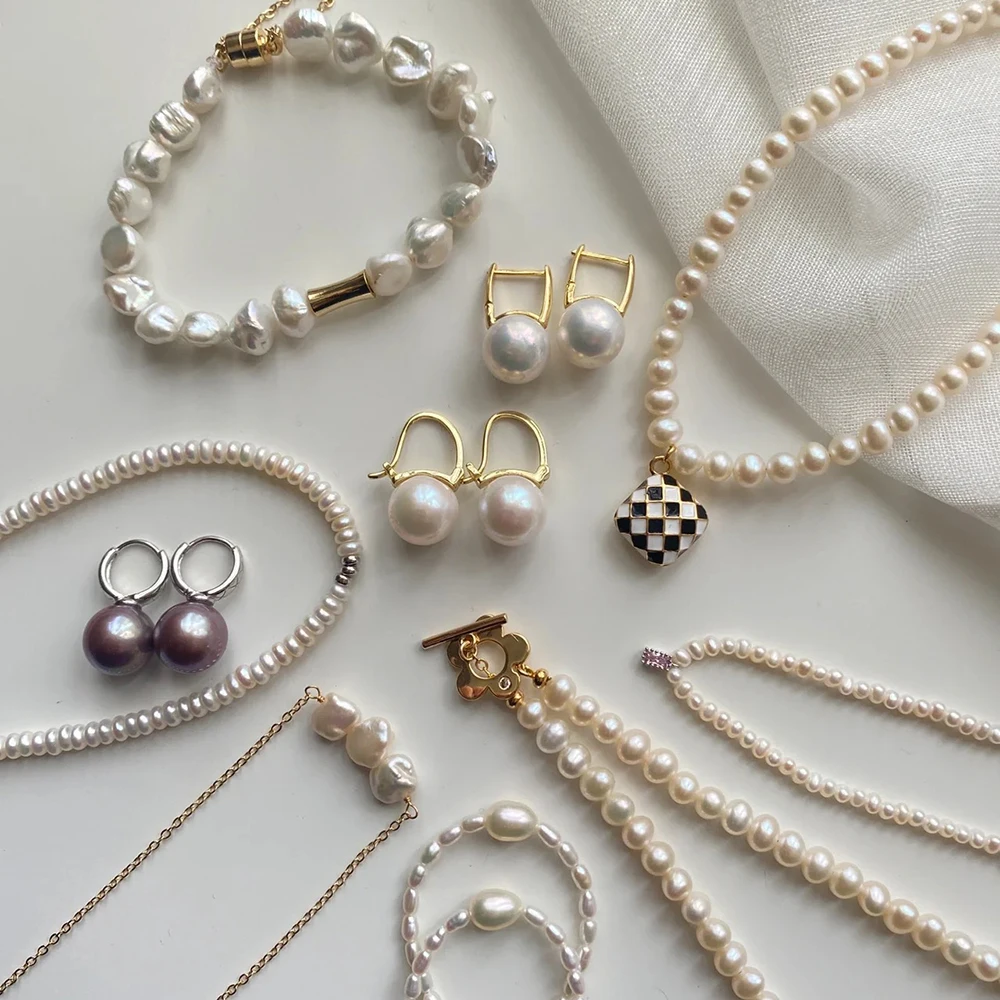 Factory Vintage Elegant handmade pearl womens mother of freshwater pearl necklace fine wedding jewelry