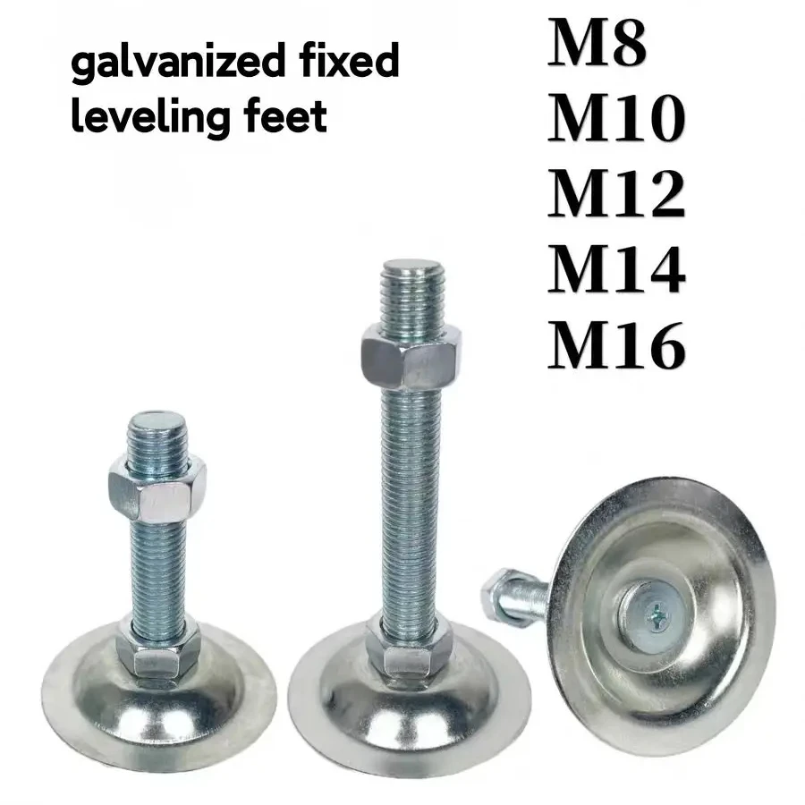Galvanized Fixed Heavy Duty M8 M10 M12 M14 M16 M20 Outdoor Furniture Leg Adjustable Fixed Horn Leveling Feet