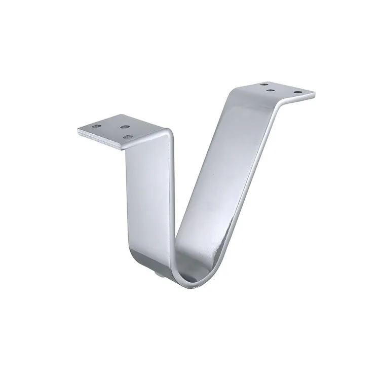 Factory Direct Sale Curved Shape Metal Plate Furniture Feet Accessories Chrome Sofa Leg for TV Cabinet