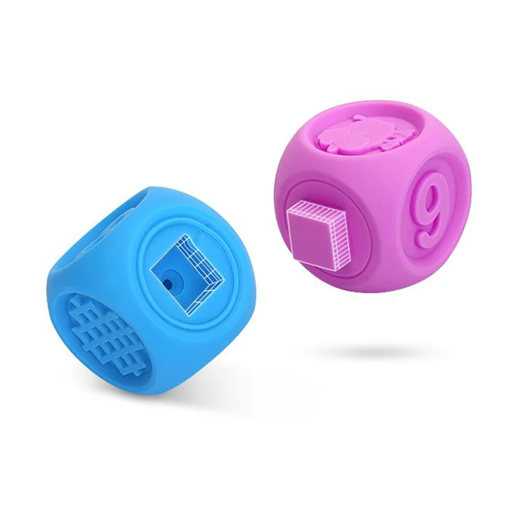 
Toddler sensory teether activity toy soft construction montessori building stacker sensory chew educational baby sensory cubes 