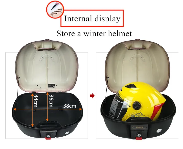  Прямая продажа с завода багажник скутера/верхний корпус/пластиковый задний ящик для мотоцикла