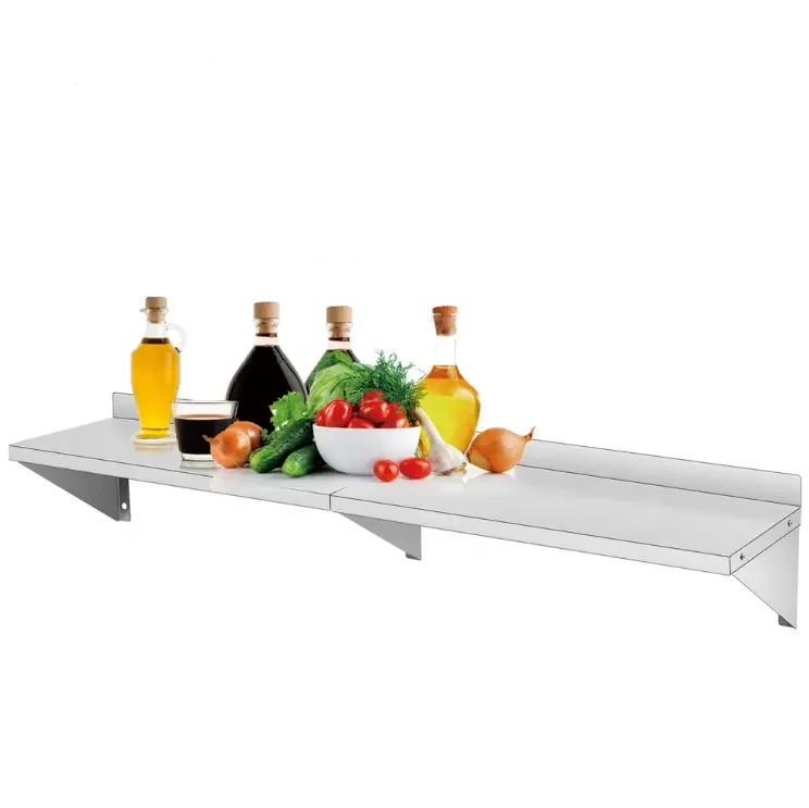 Wall rack display kitchen dish rack stainless steel wall mounted laundrying rack for commercial hotel restaurant kitchen