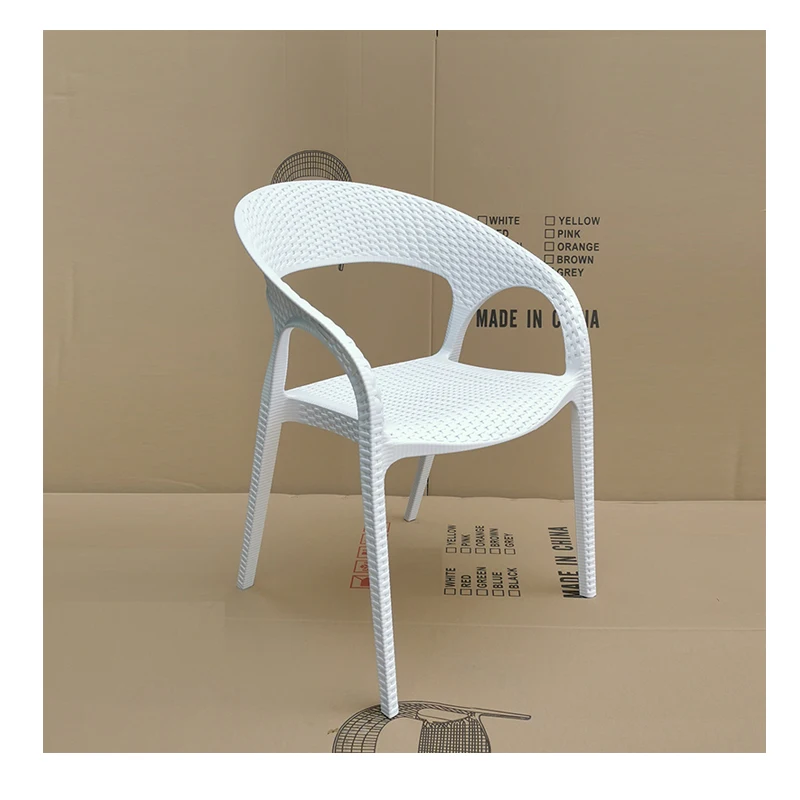 Custom waterproof sunscreen leisure cafe reception rattan woven negotiating chair
