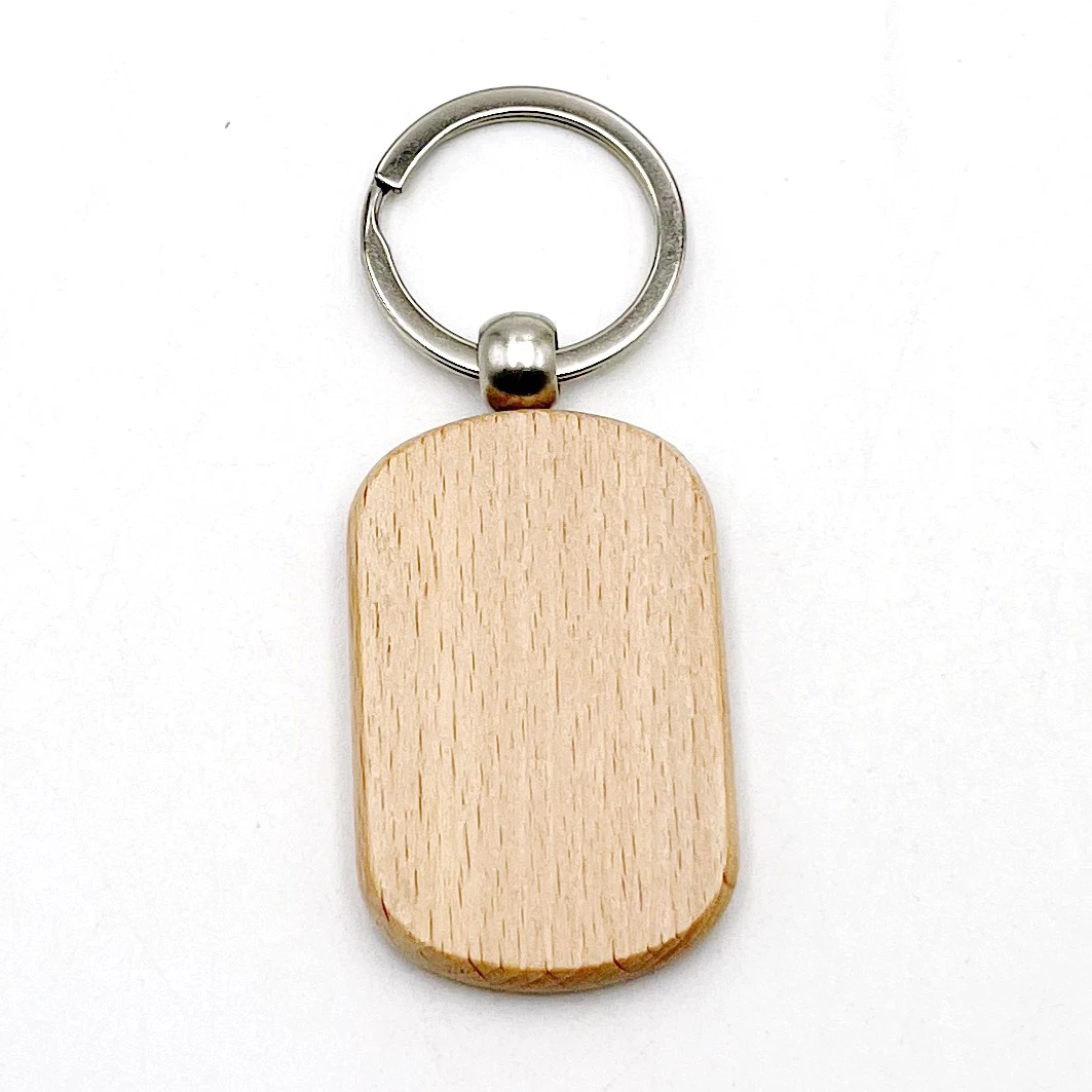Keychains Keychain for Engraving 2023 High Quality Blank Wood Custom Laser Logo Wooden Silicone Alloy Light Keychain