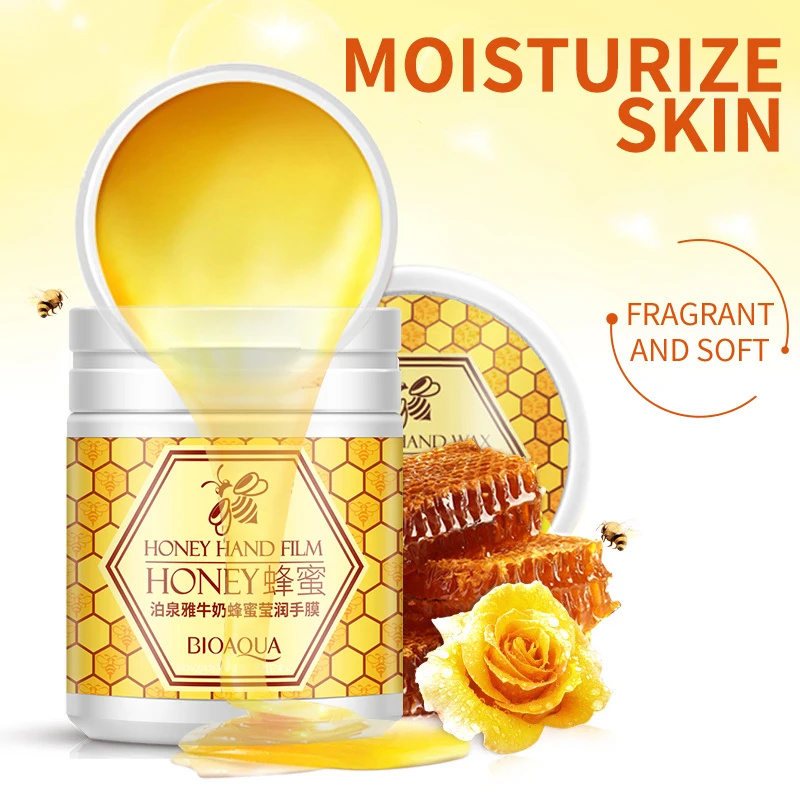 BIOAQUA Wholesale OEM ODM Cosmetics Exfoliating Moisturizing Moisturizes the Hand Vitamin E Milk Manuka honey hand wax 170g