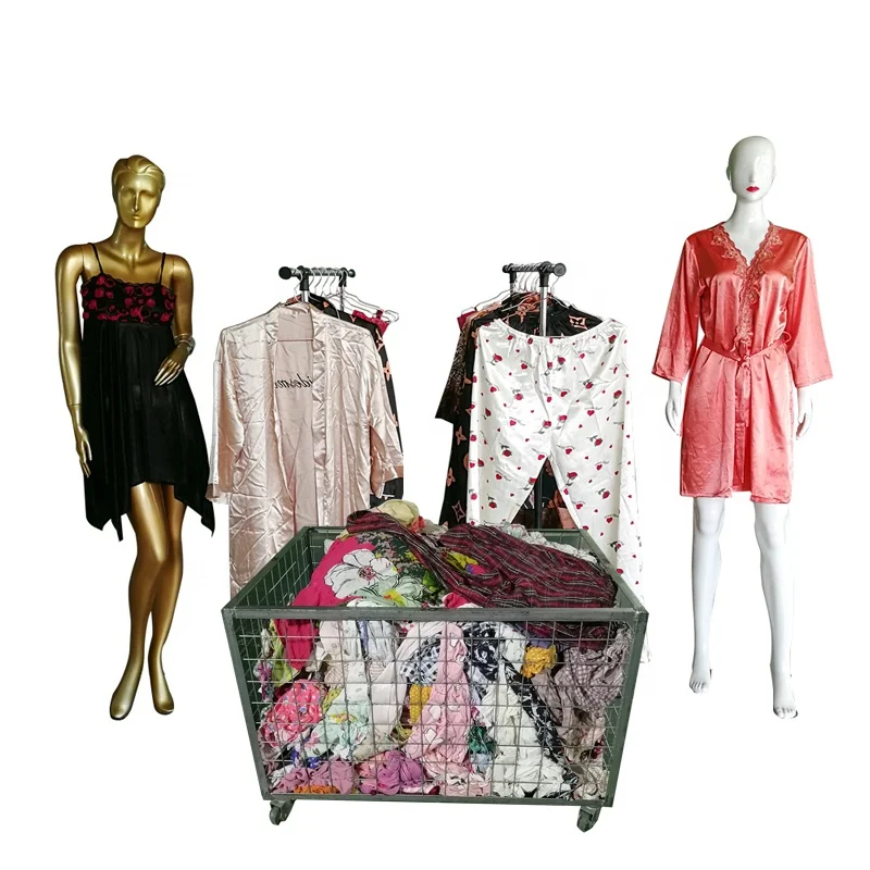 Korean Usa Us Bale Ukay Ukay Wholesale Bales Used Korean Bale Mix Maxi Mini Dress Baju Bekas silk night wear