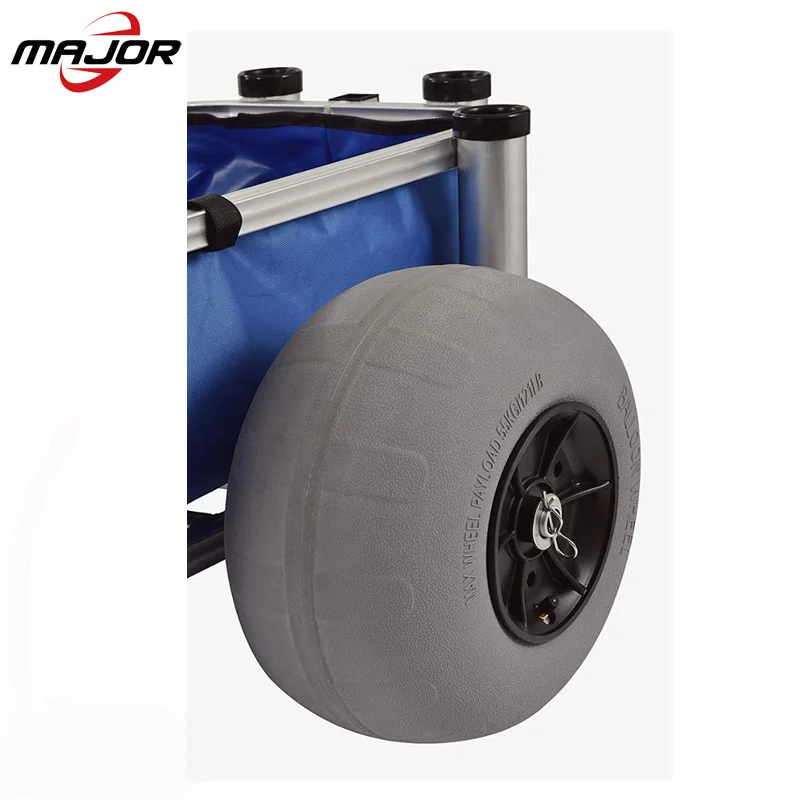 Портативный 12 дюймов шар колеса алюминиевая Рыбацкая пляжные тележка