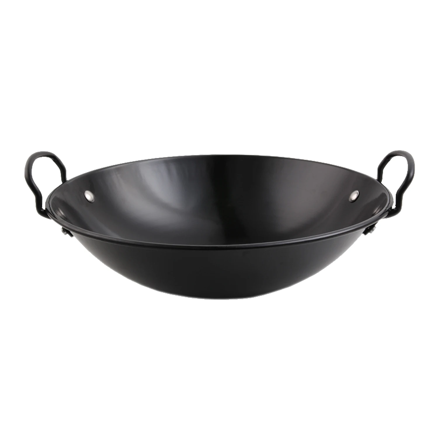 Hot Selling 22cm to 49cm Black Iron Enameled Pot Set Kitchen Double Ear Enamel Soup Pot Enameled Pot Supplier
