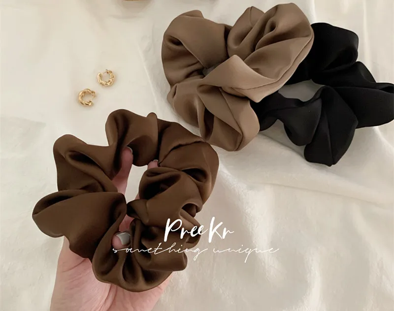 lovely fashion Silk Scrunchies hair band custom logo Women Hair Accessories silk scrunchies 1cm/2cm/3cm/4cm/5cm/6cm