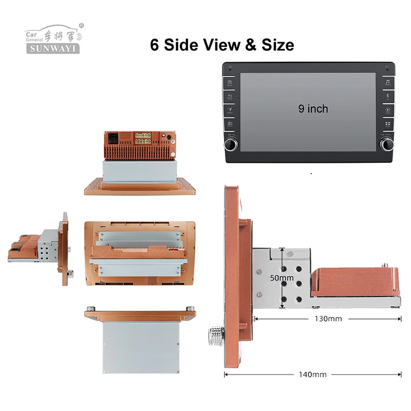 1 Din 1080 9 inch Touch Screen Mirror Link Wifi Gps Car Universal Android Car Mp5 Radio Video Dvd  Auto Player Stereo Multimedia