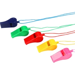 Hot Sale Plastic Multi-color Whistles With Strings For Children Teachers Trainers Customize Your Own Logo