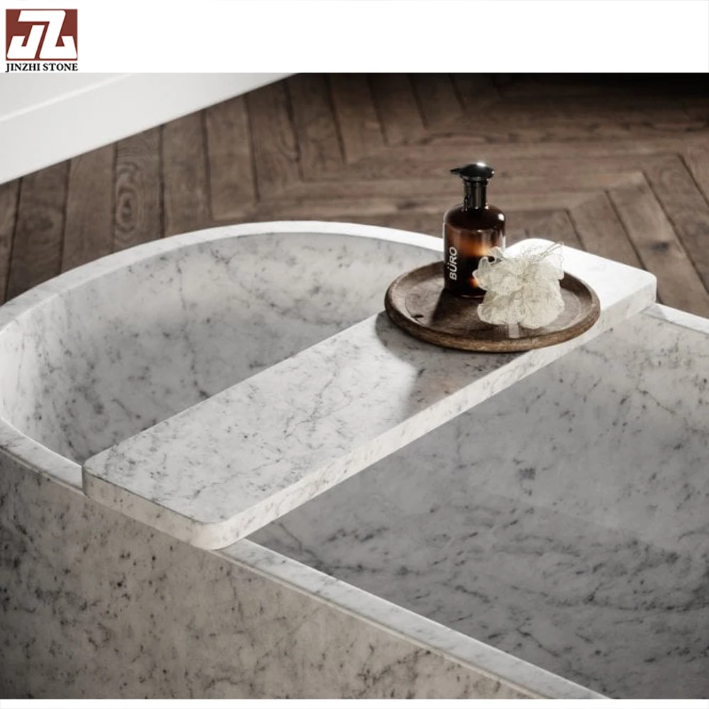 Пользовательские Calacatta золотисто-Белая Мраморная Ванна роскошный современный дизайн для использования в ванной комнате на открытом воздухе виллах или отелях