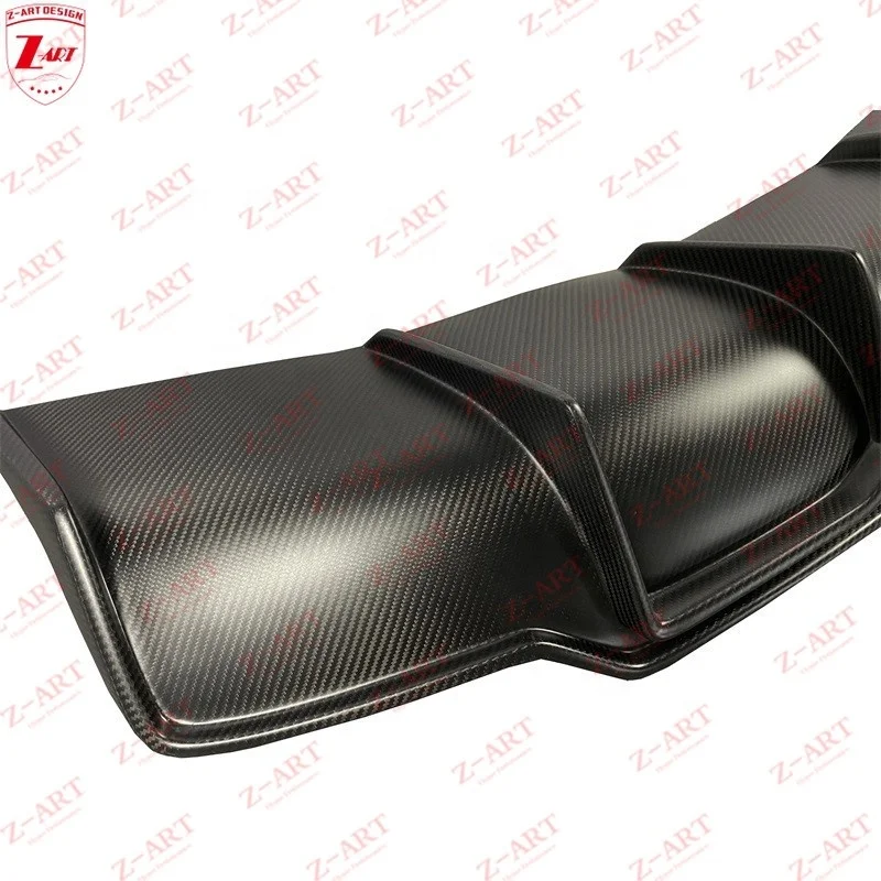 Z-ART Dry Carbon Fiber Rear Diffuser  For Tesla Model 3 Prepreg Carbon Fiber Rear Lip For Model 3 Tail Bumper Low Spoiler