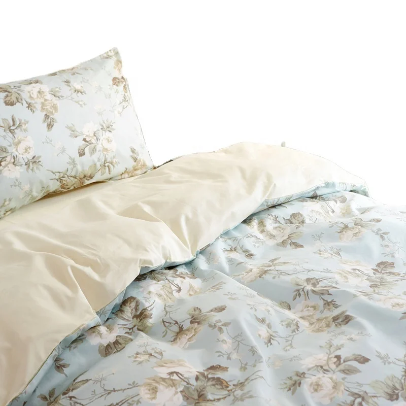 Высококачественный Комплект постельного белья из хлопка с цветочным принтом 300TC 60s