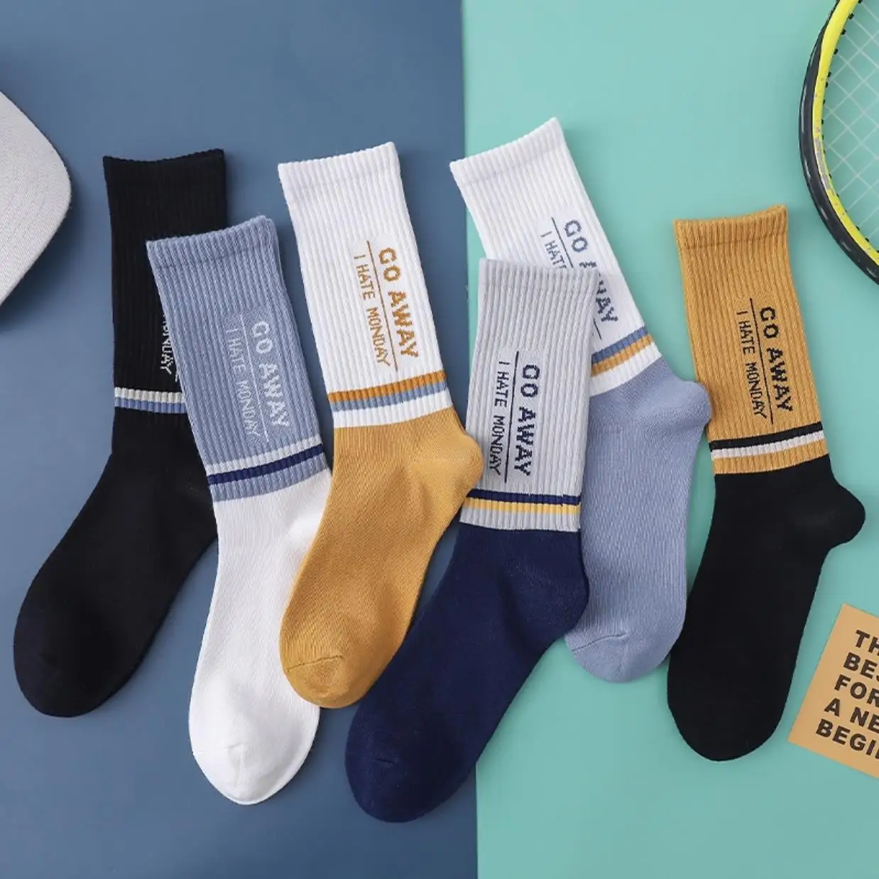 Top quality funny fashion sports socks new design custom women wholesale custom men knitted socks for unisex