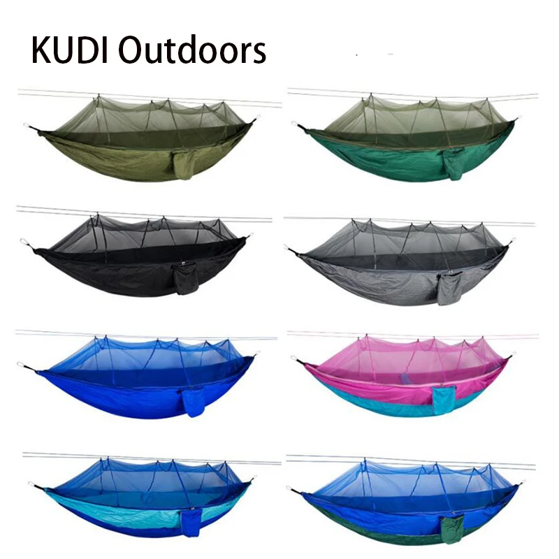 Оптовая продажа 210T/70D Портативный парашют нейлон Кемпинг Москитная сетка гамак