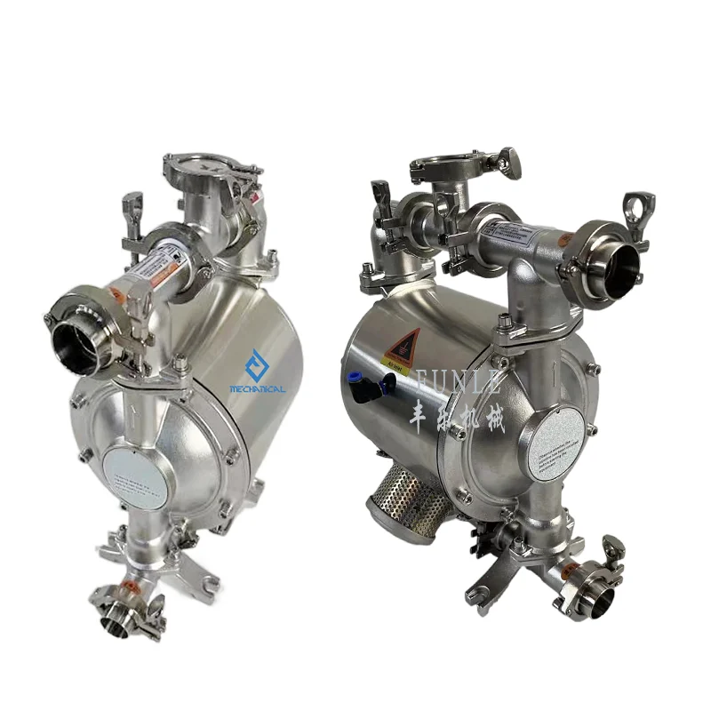 Factory sales  Liquid paste stainless steel sanitary grade pneumatic diaphragm pump for Cosmetic cream shampoo cream