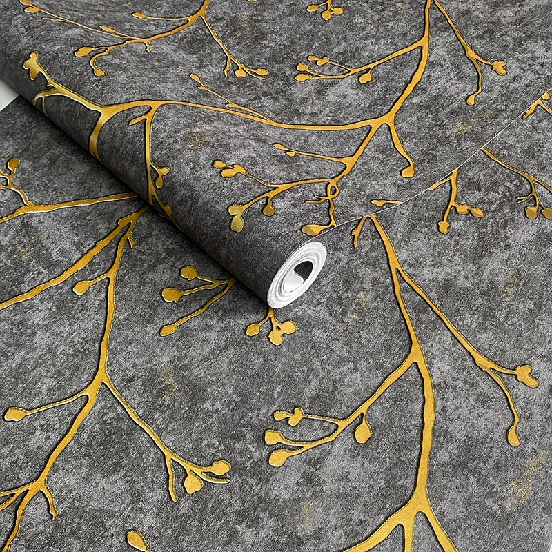 Wallpaper 3D Home Decoration Modern Latest Design Tree Branch Texture Bedroom Restaurant Wallpaper Interior Wall Decoration