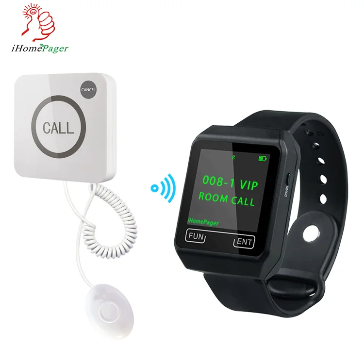china wireless clinic nurse call system with nurse watch pager and patient bed head push button
