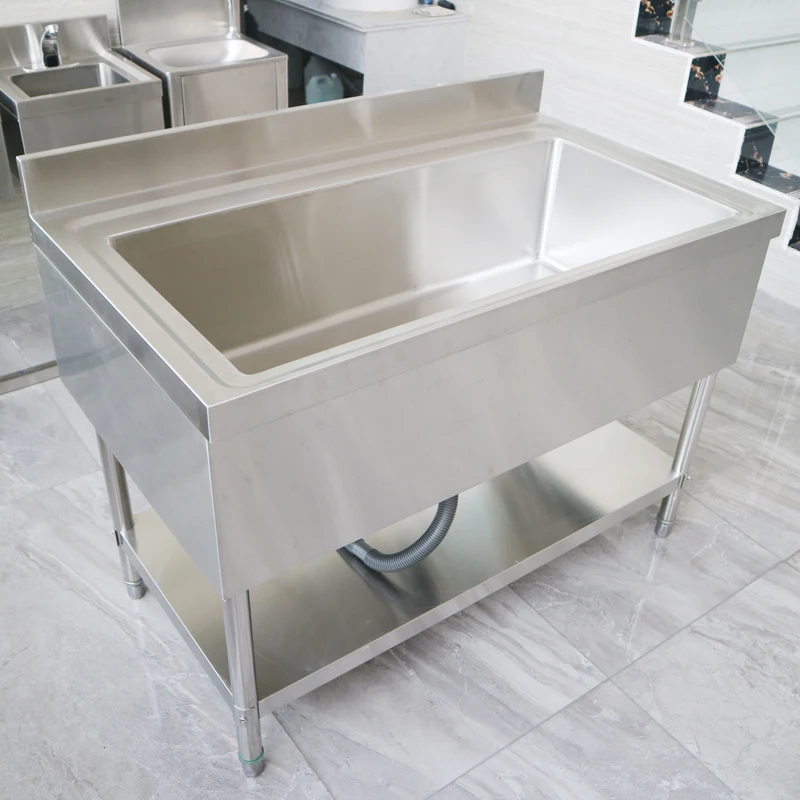 Stainless Steel European Style Commercial Large Bowl Single Sink For Kitchen Commercial Restaurant