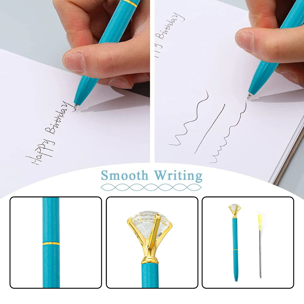 Promotional Pens With Custom Logo Metal Crystal Top Crystal Pen Diamond For Wedding Gift Metal Ballpoint Pen