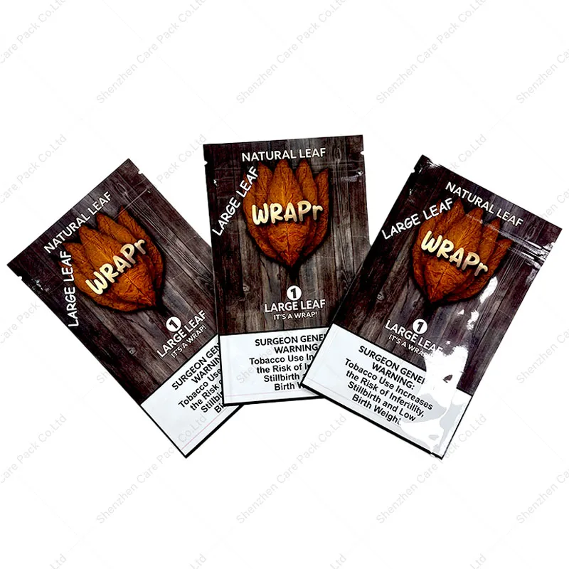 Moisturizing Cigar Packaging Bag With Hydrating Layer High Quality Humidity-Proof Bolsa Tobacco Zipper Pouch Wraps