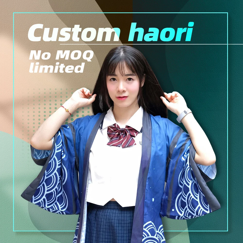 Anime Cosplay T-Shirt Cloak Custom Japan Anime Kimono Haori Otaku Costume Unisex Clothes Happi Coat