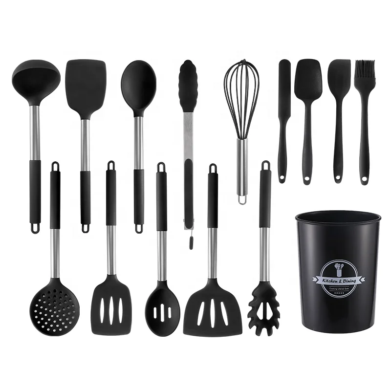 Multifunction Kitchen Accessories Kitchen Kitchenware Cooking Utensil Set Silicone Kitchen Utensil Set With A Bucket