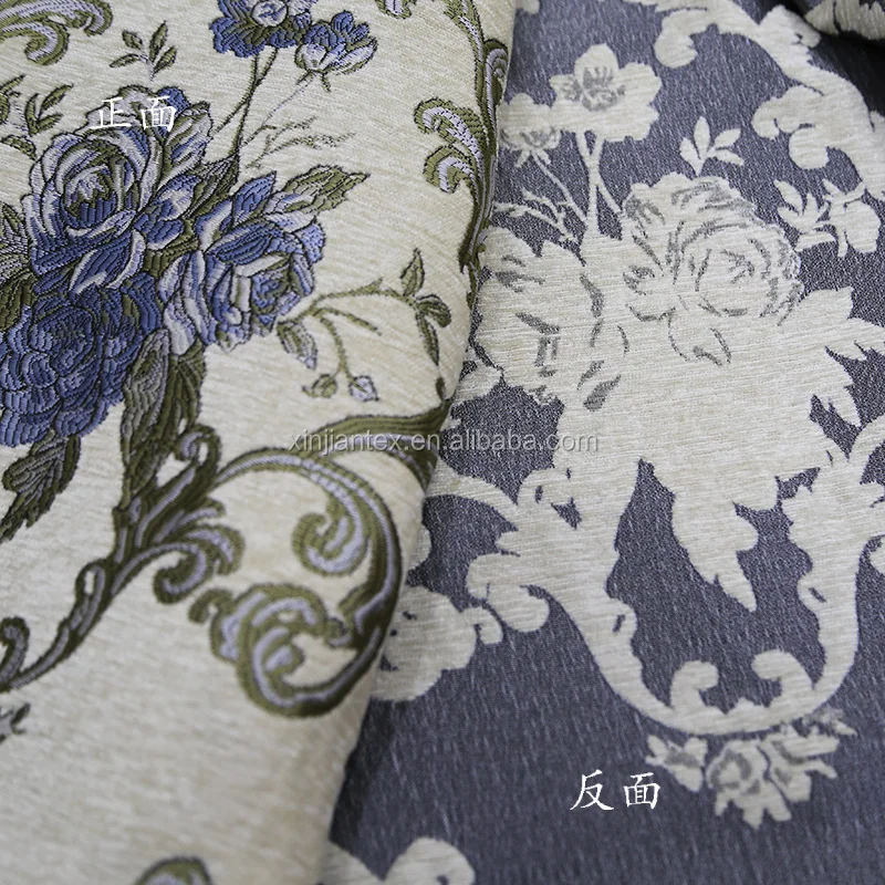 Custom Pattern Upholstery Fabric Microfiber Chenille Jacquard Sofa Fabric for Sofa Furniture