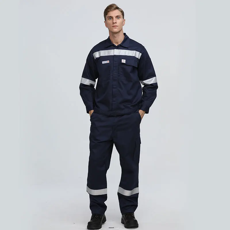 Custom construction clothing workwear electrician workwear mining jacket uniform fire retardant work mechanic suit for safety
