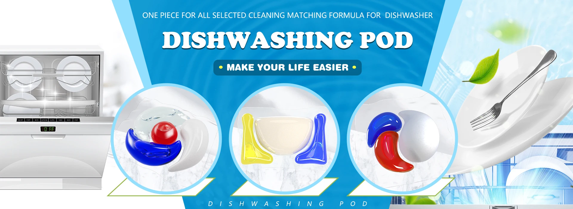 Eco-friendly Dishwasher Detergent  Capsule  4 in 1 Dishwasher Tablets Dish Washing Pods OEM ODM